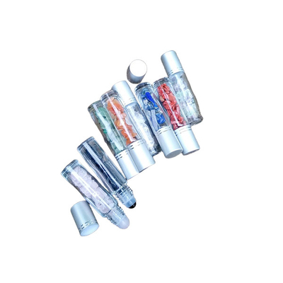 10ml Perfume Refillable Rollerball Container Natural Semiprecious Stones Gemstone