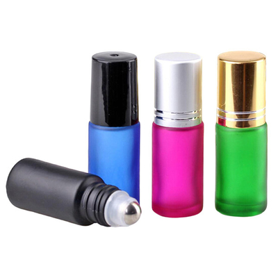 Essential Oil Frosted Glass Roller Bottles 4ml 6ml 8ml 10ml With Stainless Steel Roller