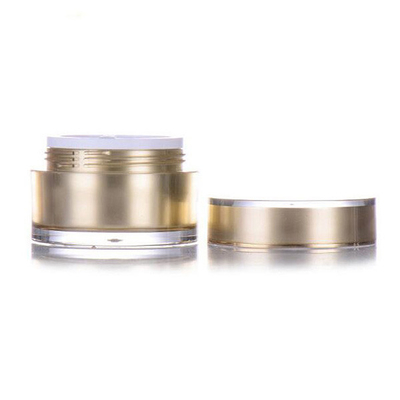 Cosmetic Packaging Plastic Cream Jars Round Shape Custom Printing Logo / Brand
