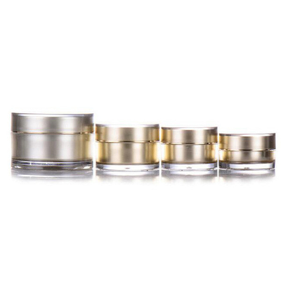 Cosmetic Packaging Plastic Cream Jars Round Shape Custom Printing Logo / Brand