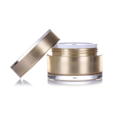Cosmetic Packaging Plastic Cream Jars Round Shape Custom Printing Logo / Brand