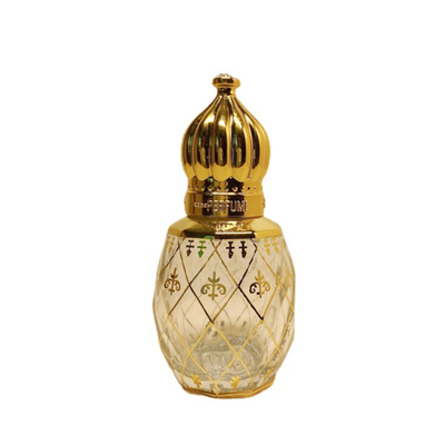 8ml Electroplating Carved Glass Roll On Bottles For Essential Oils Perfume Packing Golden Crown Cover 8ml Bọc kính được khắc bằng điện áp trên chai dầu thiết yếu nước hoa đóng gói Golden Crown Cover